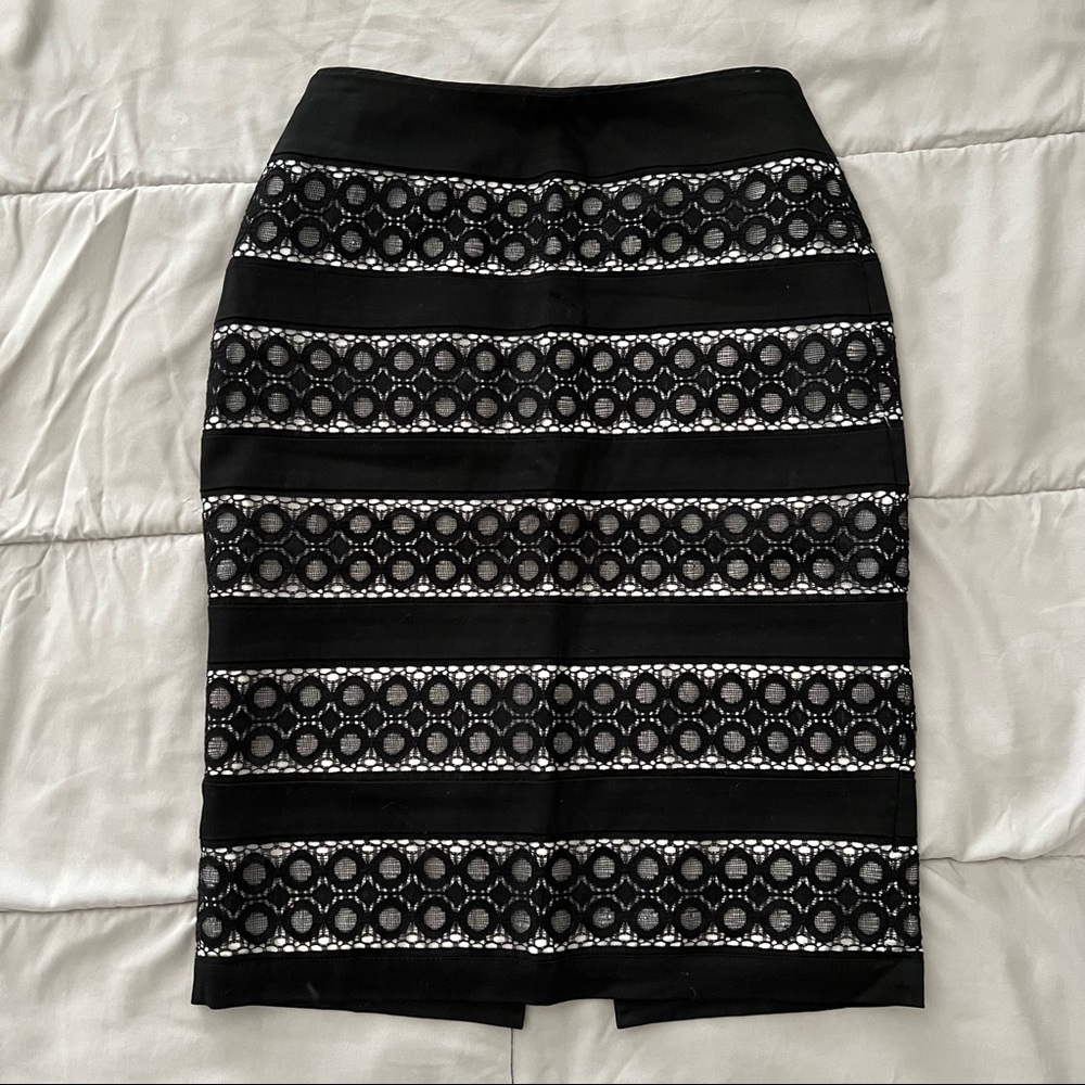 WHBM Eyelet Pencil Skirt